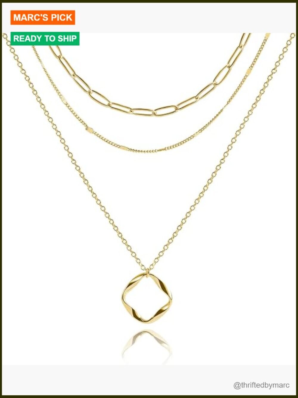 14K Gold Plated Stackable Layered Choker Necklace Set - Dainty Jewelry